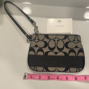 Authentic New BLACK coach wristlet